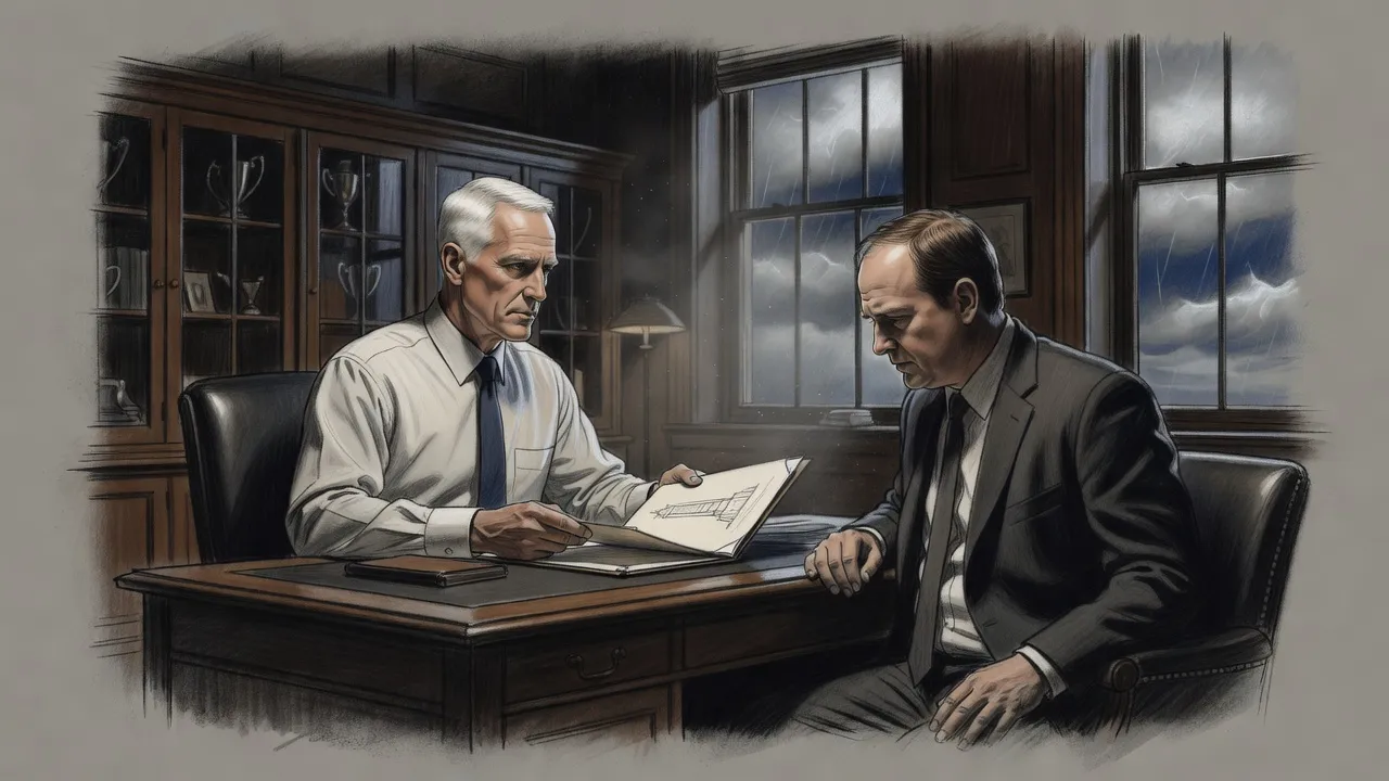 Painted frame: The senator’s folder