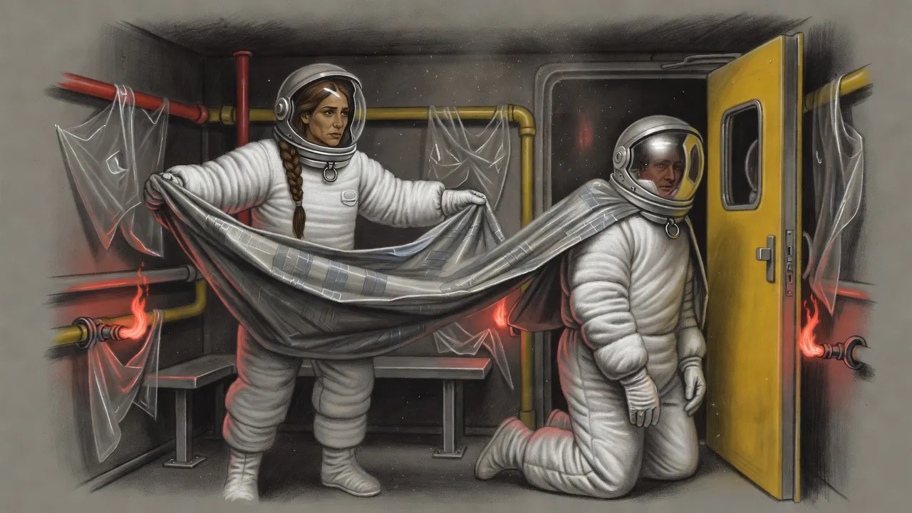Painted frame: The heat-tape blanket